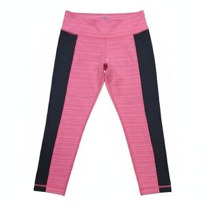 90 Degree By Reflex Capri Leggings Yoga Pink Black Gym Workout Athletic